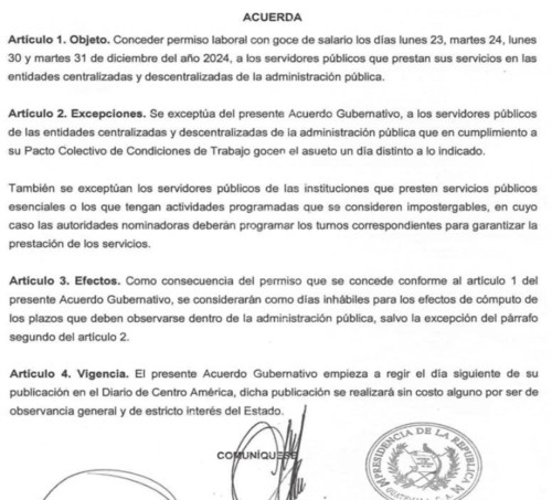 Excepciones a considerar