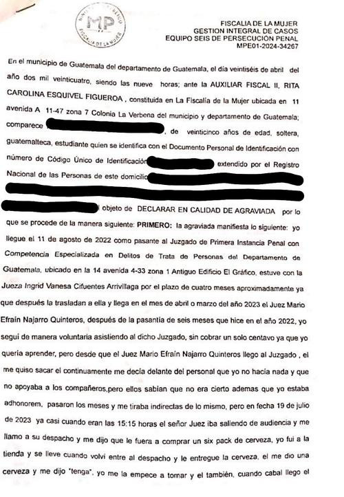 El caso de la pasante
