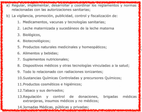 Nueva entidad para regulación sanitaria