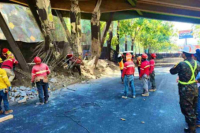 Cierre  del  Periférico frente a colonia Bran, zona 3, por desmontaje del puente