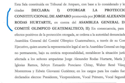 Sala da protección constitucional a Jorge Rodas y ordena que sea restituido en el COG