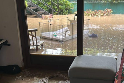 Residencial San Lázaro sufre inundación por lluvias en zona 15