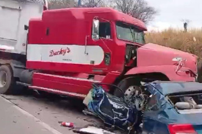 Accidente en el km 78 de la ruta al Atlántico deja dos personas heridas