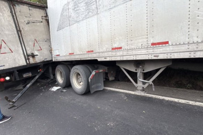 Colisión entre transporte pesado y camión complica el tránsito en la ruta al Pacífico