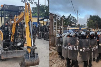 Ejército ingresa con excavadora a Pavón y destruye estructuras ilícitas dentro de la cárcel