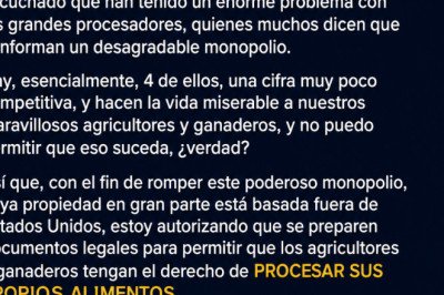 Trump acusa de monopolio a grandes procesadoras de carne y anuncia desregulación del sector