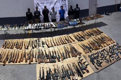 México intercepta 210 armas procedentes de Texas destinadas a grupos criminales