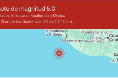 Sismo de 5.2 sacude a Guatemala en la madrugada de este martes